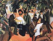 August Macke park pestaurant painting